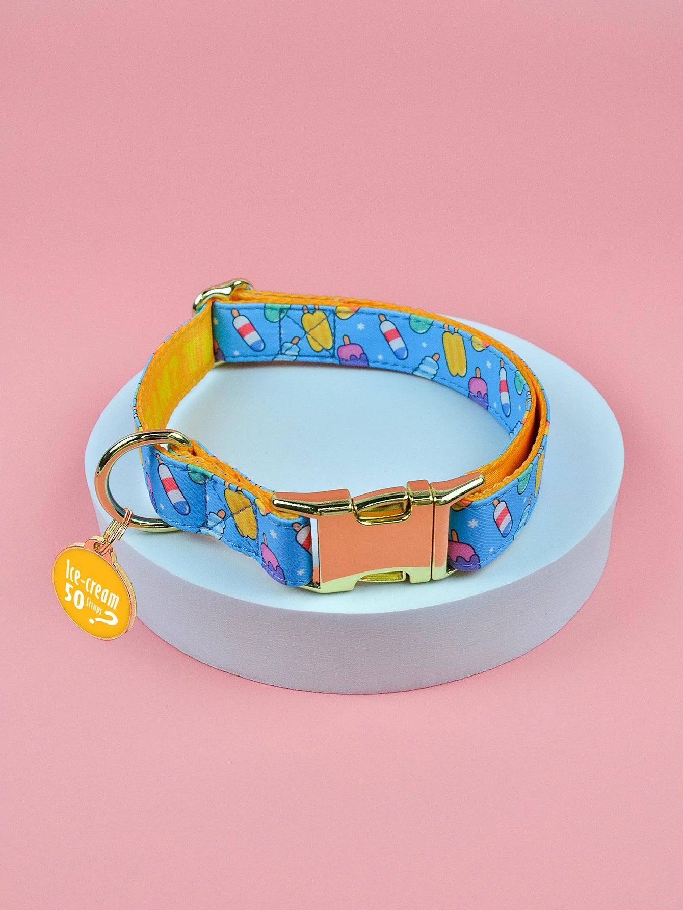 Dog And Cat Adjustable Collar With Pendant